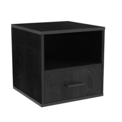 Hastings Home End Table, Stackable Modular Cube With Drawer, Black -Furniture Series Store GUEST 5df44a64 747c 472e afb0 0878c1a6185c