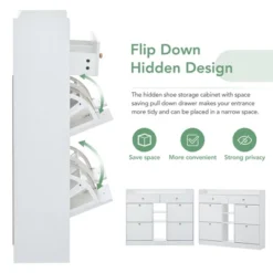 Modern Multifunctional Shoe Cabinet With 4 Turnover Drawers - ModernLuxe 21 Modern Multifunctional Shoe Cabinet With 4 Turnover Drawers - ModernLuxe -Furniture Series Store GUEST 5e5cee7f a123 4b1c 9e16 e6f3883463d4