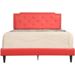 Passion Furniture Deb Tufted Queen Panel Bed