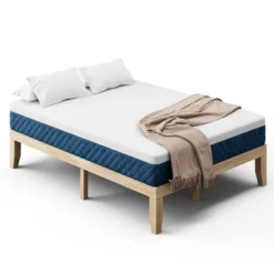 Costway Full Size Wood Bed Frame & 10'' Foam Mattress Set CertiPUR-US Certified Natural/Espresso -Furniture Series Store GUEST 603e6bd5 7f6b 492e 992d 1d6ad2a411be