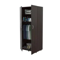 2 Door Wardrobe/Armoire Espresso - Inval -Furniture Series Store GUEST 60ef63a9 2485 4a73 81b6 e4f18de73187