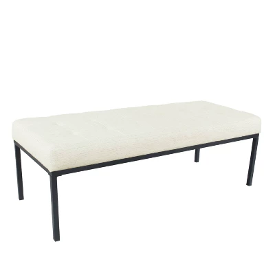 Tufted Metal Bench - HomePop 10 Tufted Metal Bench - HomePop - Image 10