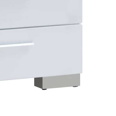 Mack 5 Drawer Chest Glossy White - MiBasics 2 Mack 5 Drawer Chest Glossy White - MiBasics - Image 2