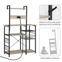 Yaheetech 4-Tier 55" Kitchen Baker's Rack With Power Outlet 14 Yaheetech 4-Tier 55" Kitchen Baker's Rack With Power Outlet -Furniture Series Store GUEST 61d7b03f 0099 4c12 b6f2 13944bf76ed2