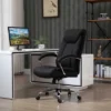 Vinsetto High Back Swivel Home Office Chair Task Ergonomic Linen Fabric Computer Chair With Arm Adjustable Height