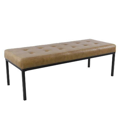 Tufted Metal Bench - HomePop 9 Tufted Metal Bench - HomePop - Image 9