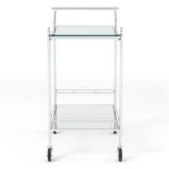 Starrett 2 Tier Metal Serving Cart Chrome - HOMES: Inside + Out -Furniture Series Store GUEST 670300c3 5b4d 464b 8546 f17f5fd0f8f1