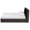 Queen Geoffrey Wood Platform Storage Bed With Shelves Dark Brown - Baxton Studio
