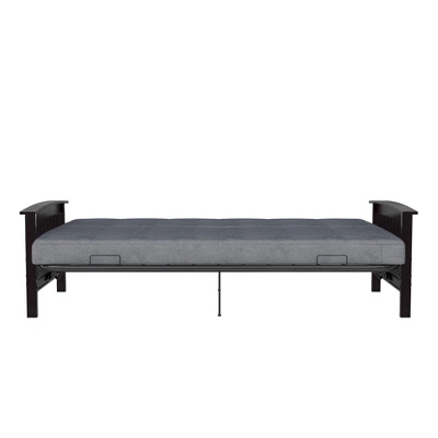 Full Brixen Wood Arm Metal Futon Frame With 6" Mattress - Room & Joy 9 Full Brixen Wood Arm Metal Futon Frame With 6" Mattress - Room & Joy - Image 9