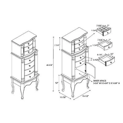 Marie Jewelry Armoire Oak - Powell Company 12 Marie Jewelry Armoire Oak - Powell Company - Image 12