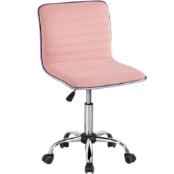 Yaheetech Velvet Low Back Armless Desk Chair Office Chair With Wheels -Furniture Series Store GUEST 69e71015 1a69 4cd5 b7ff 108d9b8b1f79