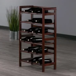 Silvi 30 Bottles Wine Rack Wood/Toasted Walnut - Winsome -Furniture Series Store GUEST 6afedcfd 9506 419b 80db 507744493912
