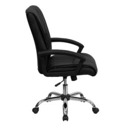 Flash Furniture Mid-Back Black LeatherSoft Swivel Manager's Office Chair With Arms -Furniture Series Store GUEST 6b2558ed 683e 4a4e a9f2 78f6e18970dc