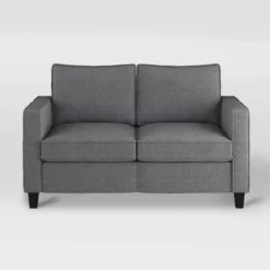 2pc Georgia Fabric Loveseat And Accent Chair Set Gray - CorLiving -Furniture Series Store GUEST 6b3a2005 5fd2 4093 90a9 da90a807f787