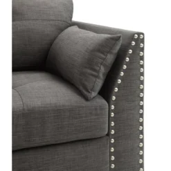 82" Laurissa Sofa Light Charcoal Linen - Acme Furniture -Furniture Series Store GUEST 6c0c39d4 7512 4193 9e37 a80316ee7b07