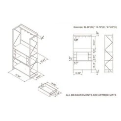 Orella Rustic Baker's Rack Reclaimed Oak - MiBasics -Furniture Series Store GUEST 6c2ec095 025e 4a09 9276 2119b1f02103