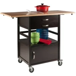 Bellini Kitchen Cart Coffee/Natural - Winsome -Furniture Series Store GUEST 6d5c1735 671f 4901 ac7d aad58f7f1f9f