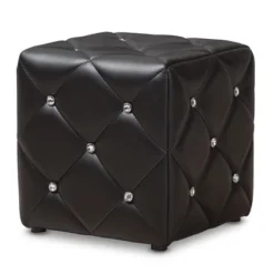 Stacey Modern And Contemporary Faux Leather Upholstered Ottoman - Baxton Studio -Furniture Series Store GUEST 6d90ff2d a658 4c91 96ac 50140a5d6110