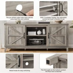 Yaheetech Farmhouse TV Stand For TVs Up To 65in Entertainment Center With Storage Cabinet 12 Yaheetech Farmhouse TV Stand For TVs Up To 65in Entertainment Center With Storage Cabinet -Furniture Series Store GUEST 6da27d0f df10 4331 b8fb 7d65d35a9705
