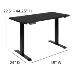 Flash Furniture Electric Height Adjustable Standing Desk - Table Top 48" Wide - 24" Deep -Furniture Series Store GUEST 6e55cbf4 6372 4d84 8a29 ba73fe0219ba