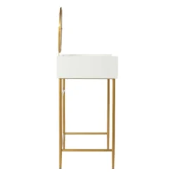 Randburg Vanity Table With Mirror White/Gold - Aiden Lane 13 Randburg Vanity Table With Mirror White/Gold - Aiden Lane -Furniture Series Store GUEST 6eb0ed88 6b75 483c b73d db54bc71ee1a