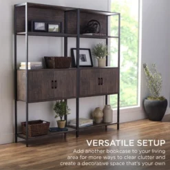 Best Choice Products Storage Bookshelf For Living Room, Walkway W/ Enclosed Cabinet, Elevated Design -Furniture Series Store GUEST 6ec672c1 258d 48a3 ba6d bcb66bd46200