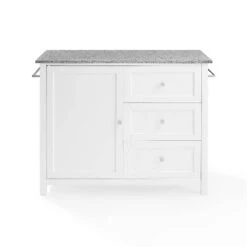 Soren Granite Top Kitchen Island/Cart Gray/White - Crosley -Furniture Series Store GUEST 6f630fb7 0cda 4ef9 8830 8253b25ab0e5