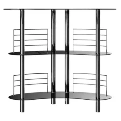Martini Entertainment Bar Black/Metal - Winsome -Furniture Series Store GUEST 714538ac ed28 4614 b80f f13928ce8c55