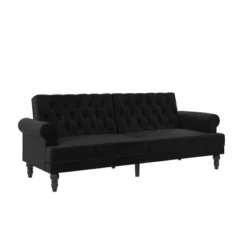 Cassidy Upholstered Futon - Paris Hilton X The Novogratz -Furniture Series Store GUEST 71483bc6 0c6c 4af4 b904 269e4c1684b6