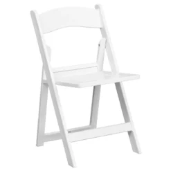 Emma And Oliver 2 Pack White Resin Slatted Party & Rental Folding Chair Indoor Outdoor -Furniture Series Store GUEST 7177dc1d 4be3 44b7 9313 d2b23e63dd57