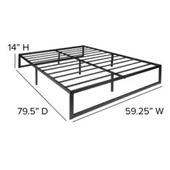 Flash Furniture 14 Inch Metal Platform Bed Frame - No Box Spring Needed With Steel Slat Support And Quick Lock Functionality -Furniture Series Store GUEST 718e3e64 20e4 4f43 8843 771a68e68c24