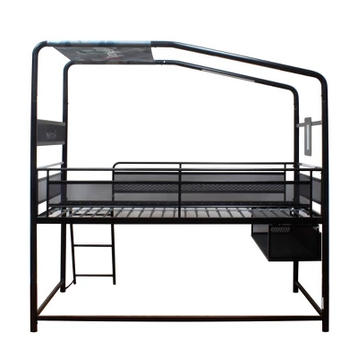 Twin Contra Customizable Mid-Sleeper Gaming Bed With TV Mount For TVs Up To 32" Black - X Rocker 4 Twin Contra Customizable Mid-Sleeper Gaming Bed With TV Mount For TVs Up To 32" Black - X Rocker - Image 4