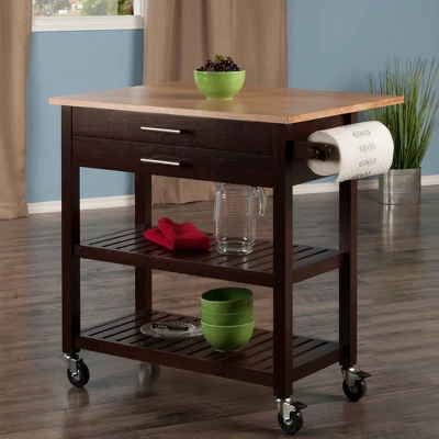 Langdon Kitchen Cart Cappuccino - Winsome 13 Langdon Kitchen Cart Cappuccino - Winsome - Image 13