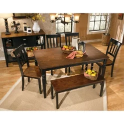 Owingsville Large Dining Room Bench Black/Brown - Signature Design By Ashley -Furniture Series Store GUEST 74607bd2 6aa5 40ca a218 c3412a502254