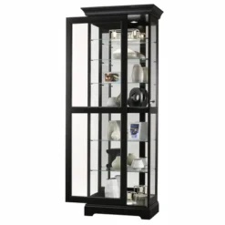 Howard Miller 680578 Howard Miller Martindale Iii Curio Cabinet 680578 Black Satin