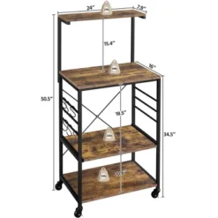 Yaheetech 50.5"H Kitchen Baker's Rack With Side Hooks -Furniture Series Store GUEST 75c35192 6927 48ca 92ad b6d5919e8105