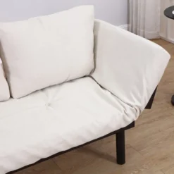 HOMCOM Single Person Chaise Lounger, Modern Sofa Bed With 5 Adjustable Positions, 2 Large Pillows, And Birch Legs -Furniture Series Store GUEST 76f41143 29d2 4b88 9280 766b0db7bf8e