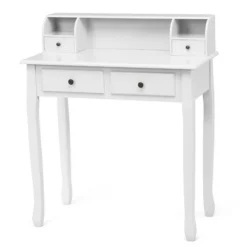 Costway Writing Desk Mission White Home Office Computer Desk 4 Drawer WhiteBlackPink -Furniture Series Store GUEST 77564f98 2556 41e1 ba6b e04d68f03faf