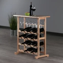 24-Bottle Wine Rack Wood/Beechwood - Winsome -Furniture Series Store GUEST 7868c911 0e2d 4f45 8703 a5f50ff5c98e