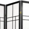4 Ft. Tall Eudes Shoji Screen - Black (4 Panels)