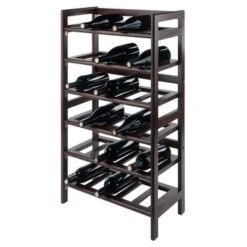 Silvi 30 Bottles Wine Rack Wood/Toasted Walnut - Winsome -Furniture Series Store GUEST 791f93b4 2cea 4d9f b751 98d2f1565432