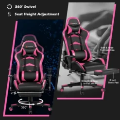 Costway Office Massage Gaming Chair Reclining Swivel Racing With Footrest -Furniture Series Store GUEST 7b43ada0 750d 4cdb adb1 9c4a30570ed3