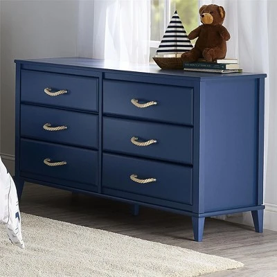 Little Seeds Sierra Ridge Mesa Kids’ 6 Drawer Dresser With Rope Drawer Pulls, Blue 1 Little Seeds Sierra Ridge Mesa Kids’ 6 Drawer Dresser With Rope Drawer Pulls, Blue