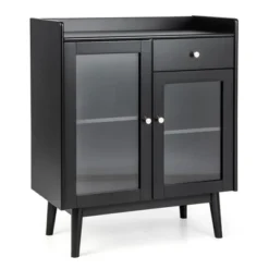 Costway Kitchen Buffet Server Sideboard Accent Cabinet With2 Tempered Glass Doors & Drawer 17 Costway Kitchen Buffet Server Sideboard Accent Cabinet With2 Tempered Glass Doors & Drawer -Furniture Series Store GUEST 7c091083 5dec 4d0d 85ba f1785309733e