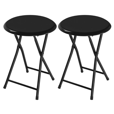 Trademark Home Heavy-Duty 24-Inch Folding Stools With Padded Seats, Black, Set Of 2 7 Trademark Home Heavy-Duty 24-Inch Folding Stools With Padded Seats, Black, Set Of 2 - Image 7