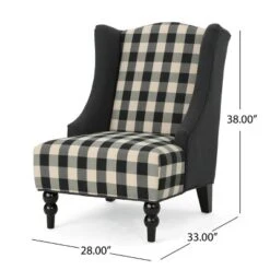 Toddman High-Back Club Chair Checkerboard Black/Dark Charcoal - Christopher Knight Home 7 Toddman High-Back Club Chair Checkerboard Black/Dark Charcoal - Christopher Knight Home -Furniture Series Store GUEST 7e07a841 8c6a 4cd5 856c fa445d30b64c