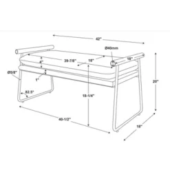 Cushioned Metal & Wood Bench - Cream/Black - Hearth & Hand™ With Magnolia -Furniture Series Store GUEST 7e0edb24 cd83 4489 8c4c a968e3c33a6c