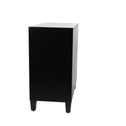Modern Crescent Moon Pattern Wood Rectangle Cabinet Black - Olivia & May 17 Modern Crescent Moon Pattern Wood Rectangle Cabinet Black - Olivia & May -Furniture Series Store GUEST 7e82f2a3 c940 4358 881c 89e1a57a09ce
