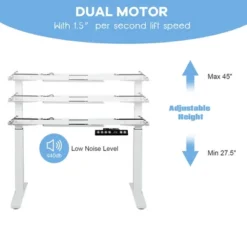 Costway Electric Stand Up Desk Frame Dual Motor Height Adjustable Stand WhiteBlack -Furniture Series Store GUEST 7edb0938 8698 4eb7 b400 9ba2914f34ae