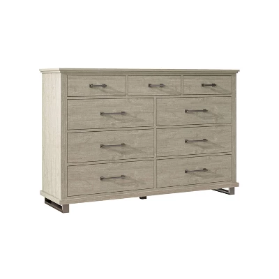 Set Of 2 24" 5 Drawer Chest And 64" 9 Drawer Dresser Beige - Accent Furniture 2 Set Of 2 24" 5 Drawer Chest And 64" 9 Drawer Dresser Beige - Accent Furniture - Image 2